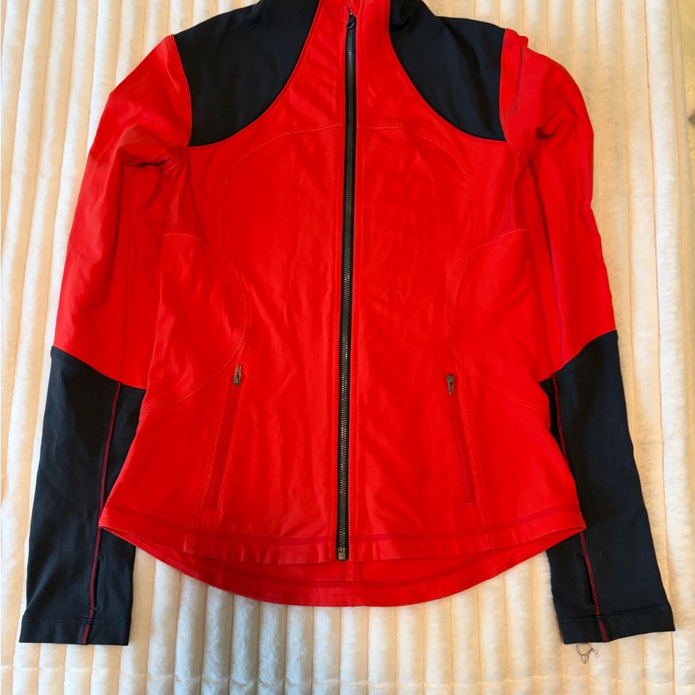 lululemon athletica Red and Black Zip-Front Utility Jacket